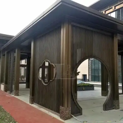 不锈钢休闲亭金属凉亭户外不锈钢凉亭景观别墅庭院不锈钢屏风隔断