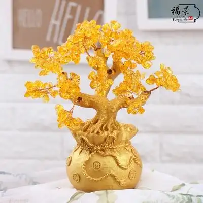 招财铜钱摇钱树发财树摆件图片