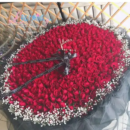 【情人节礼物】999朵玫瑰花鲜花同城速递七夕情人节199/356/999北京