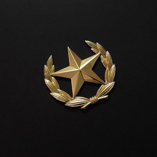 麦穗五角星汽车金属车贴3d立体个性创意油箱汽车装饰贴