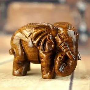 速发木雕红木老挝黄花梨木实木动物汽车内小摆件木质猪貔貅随身手