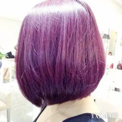女生头发颜色黑紫色图片赏析分享不同肤色适合不同颜色染发