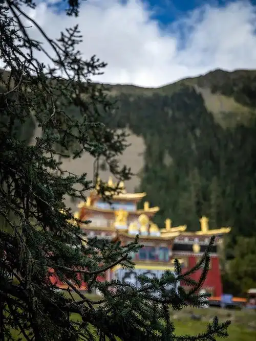 318措卡湖上有措卡寺