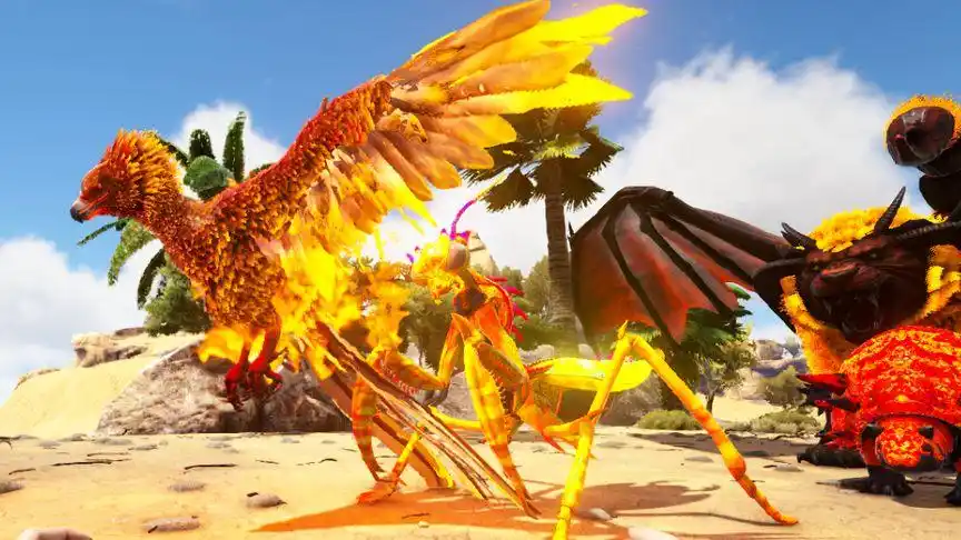 方舟生存进化起源水晶岛 第60期 带你见识一下神兽凤凰