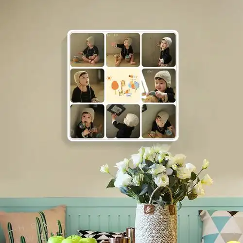 九宫格相框 挂墙拼图相框 24寸可爱儿童创意婚纱照相框客厅大尺寸-mc