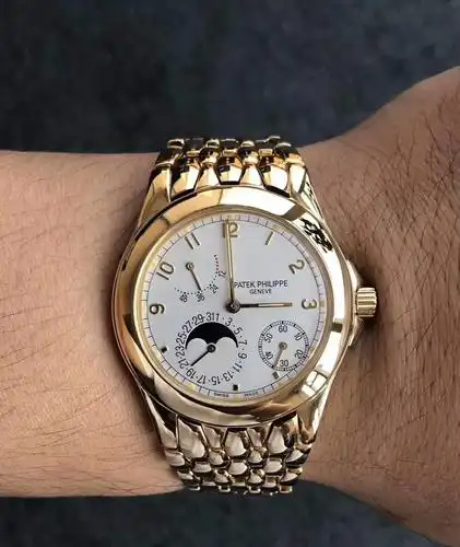 百达翡丽复杂功能时计系列月相黄金男表5085/1j-001二手回收销售价格