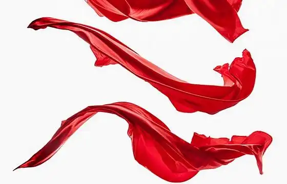 4款飘扬的红色绸缎面丝绸红旗装饰732147png图片素材