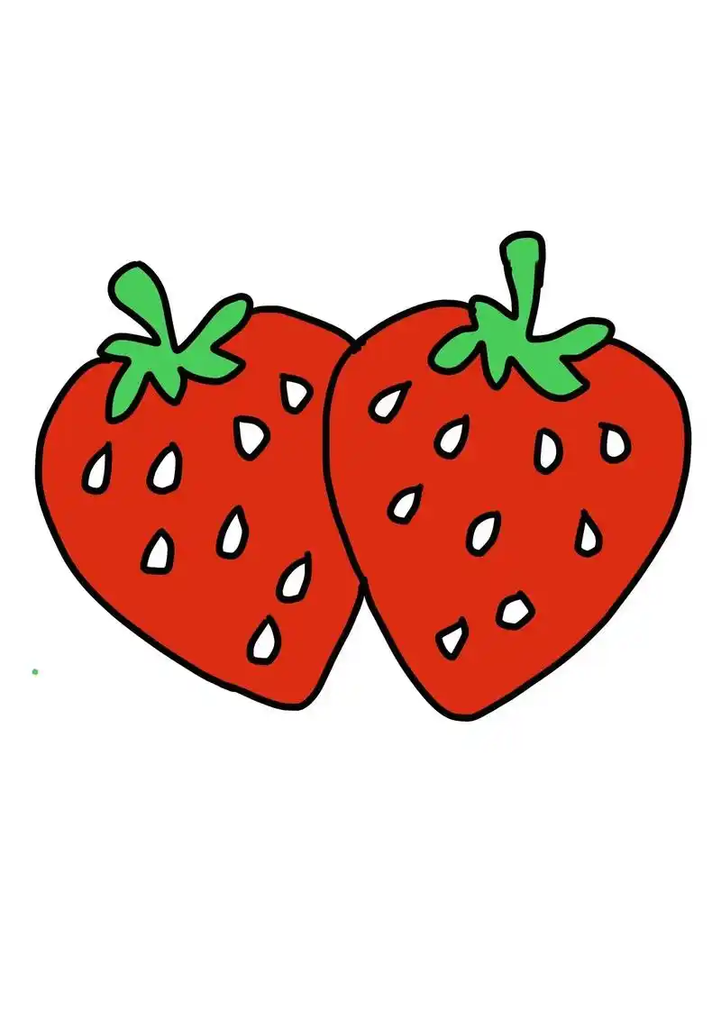 草莓简笔画.美味可口的草莓91来啦,小朋友们是不是流口水了, - 抖音