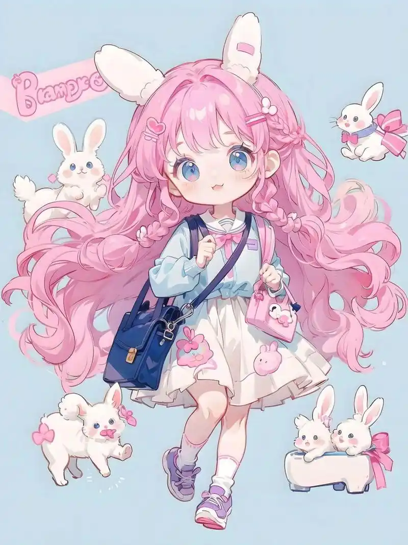 粉色系头像:六一,谁还不是个小可爱呢?女孩粉色的梦里还有诗还有远方.