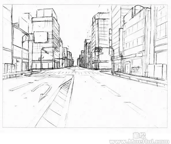 漫画透视入门-8.狭窄的街道与宽阔的街道
