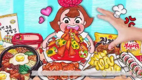 慢时光定格动画系列:趣味定格动画:做好的拉面寿司和炒年糕都不见了