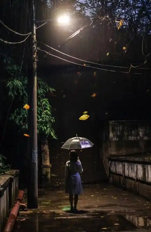 找个下雨天的晚上去拍照,你会有惊喜_画面_照片_小区
