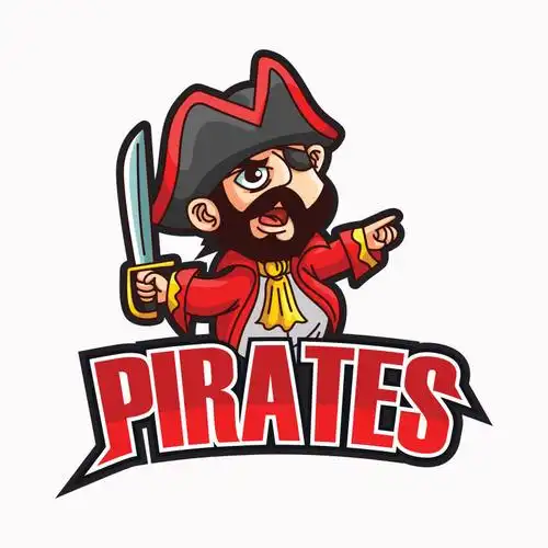 矢量的卡通海盗船长