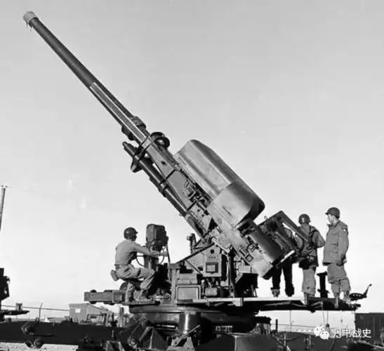 二战美国平流层大炮120毫米口径的m1重型高射炮