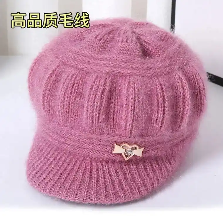 冬季加绒毛线帽,让你暖心防寒~ 7615.