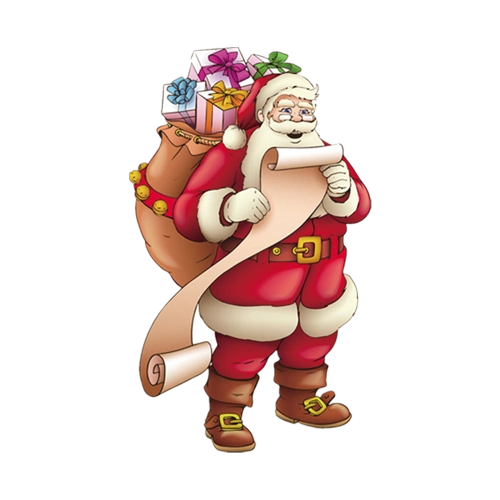圣诞节效果元素装饰元素卡通手绘圣诞老人