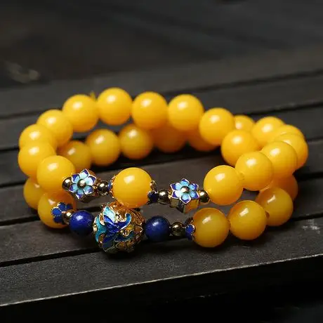 【蜜蜡手链】_蜜蜡手串图片_蜜蜡圆珠手链价格_搭配分享 - 爱逛街