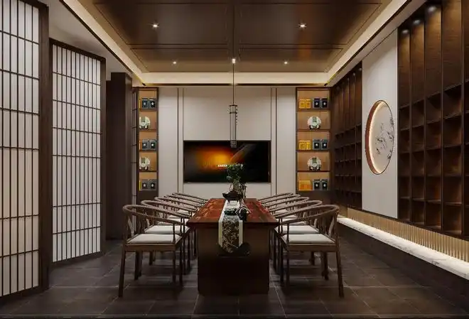 雅致又时尚新中式茶馆装修设计分享用现代风格演绎传统文化