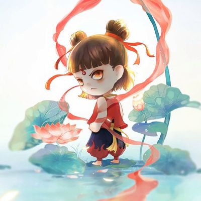 新款印花正品dmc十字绣卧室儿童动漫卡通挂画哪吒十字绣套件