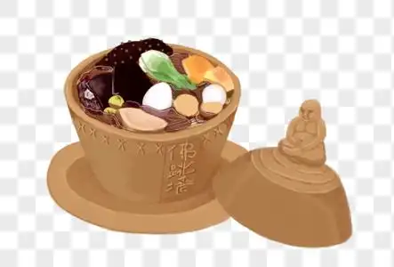 手绘食材佛跳墙素材