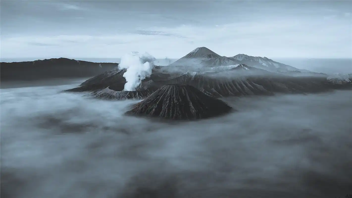 火山爆发壮观风景高清桌面壁纸,风景壁纸,唯美,高清,自然风光,山川