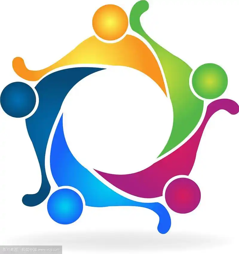 团队合作的人互相拥抱的图标