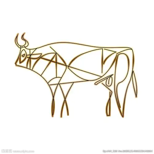 牛艺术抽象画图片