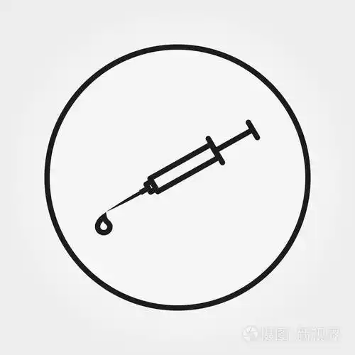 模板示意图注射器图标矢量绿色注射器图标,简单的样式空注射器图标