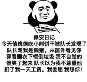 我是一名保安爱情与我无关今晚我值夜班表情包图片无水印版