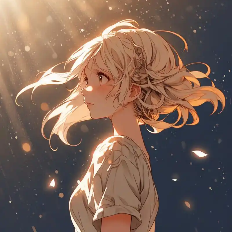 动漫风女生侧脸94绝美头像