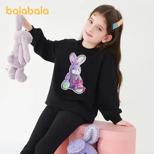 巴拉巴拉童装女童长袖套装2021春秋秋季新款时尚套装