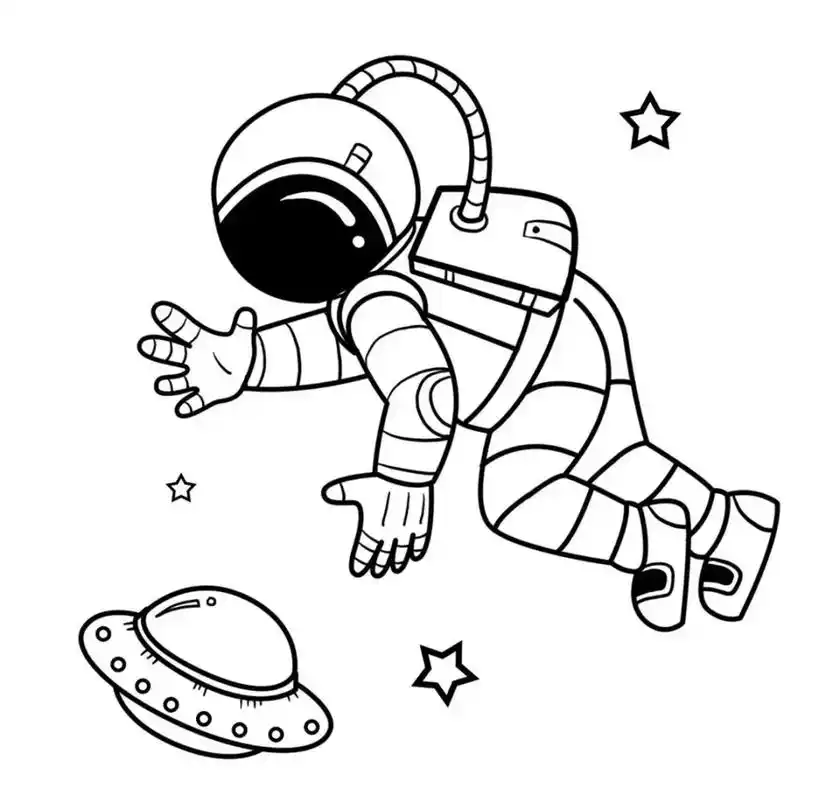 宇航员航空主题素材画.#创作灵感 宇航员怎么画,航天素材怎么 - 抖音