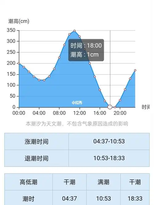 海陵岛赶海潮汐表怎么看