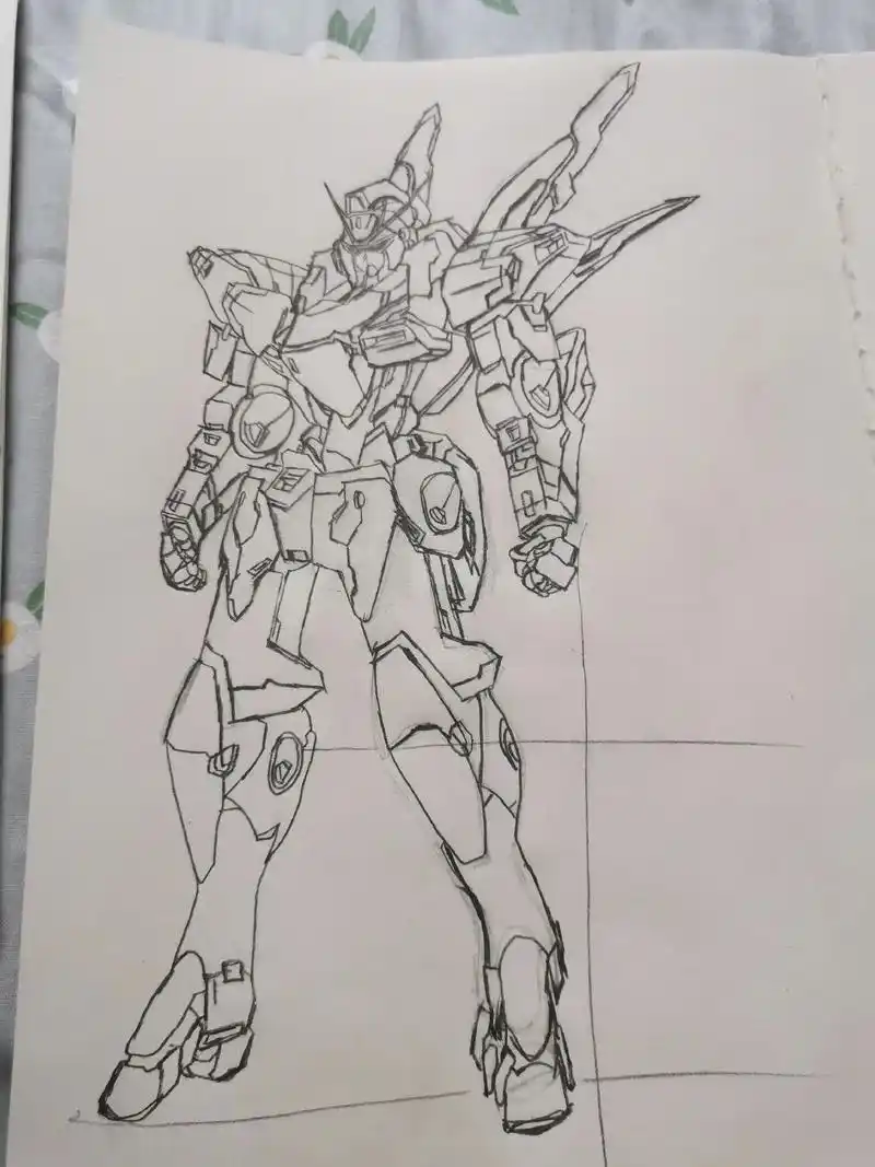 手绘高达系列.#高达机甲怎么画 #变形金刚简笔画 - 抖音