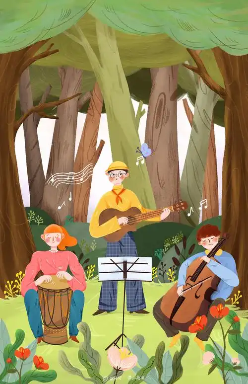 《森林音乐会》|插画|商业插画|是宋宋宋啊_原创作品-站酷zcool