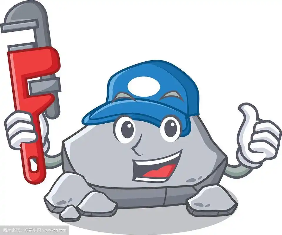 水管工石头卡通人物风格