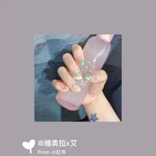 水玉暖炽美甲张真源应援色美甲