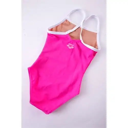 arena 阿瑞娜 儿童连体三角泳衣 纯色可爱游泳衣3828wj_pnk,150