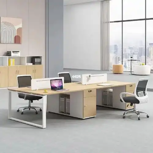 办公桌椅组合职员四人工位卡座办公桌现代简