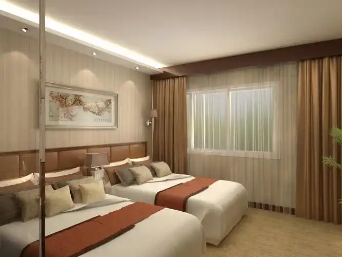 经济型宾馆双人间装修效果图酒店空间设计图片赏析