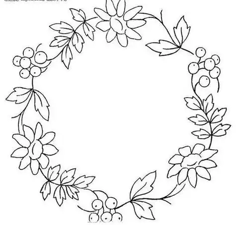 美丽的花美丽的花边图案简笔画