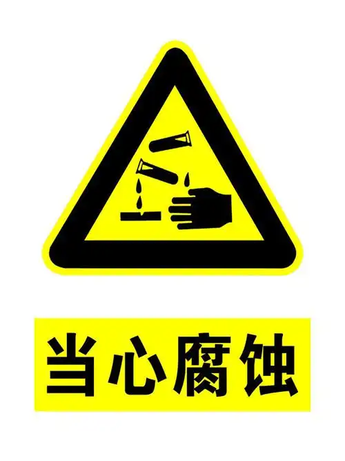 当心腐蚀警示图标素材