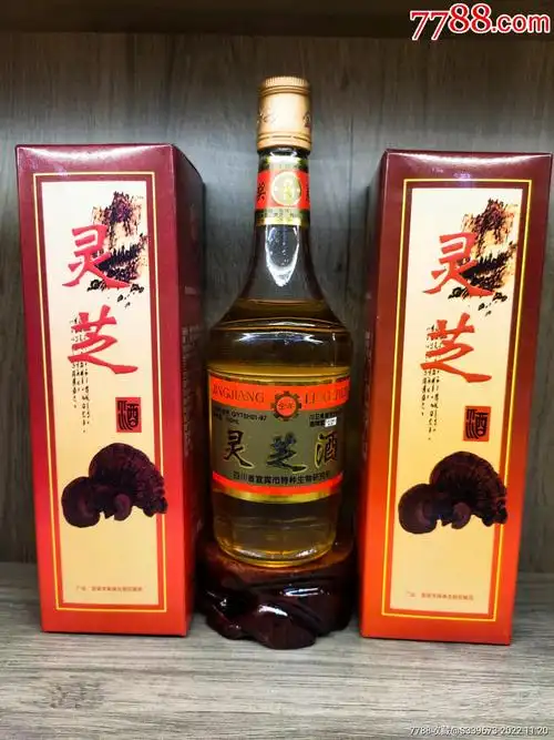 2001年四川宜宾金奖灵芝酒一对经典老酒收藏
