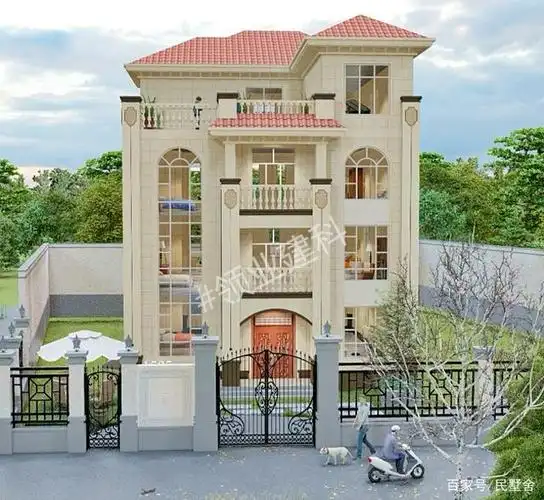 湖南"土豪"设计三层半别墅图,外观豪华,布局却一言难尽