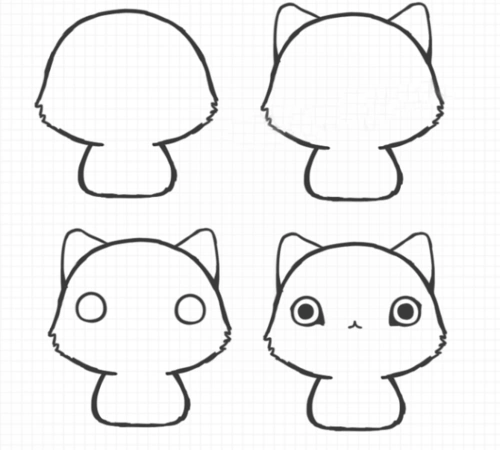 喵星人系列——布偶猫简笔画教程