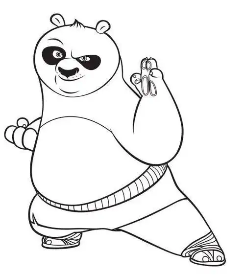 2020年功夫熊猫简笔画图片大全