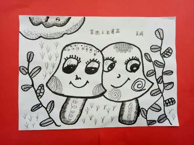 金色幼儿园老师第二次线条画作品