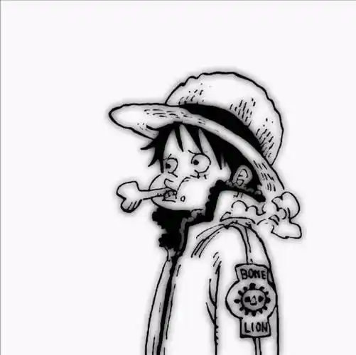 海贼王头像|黑白路飞