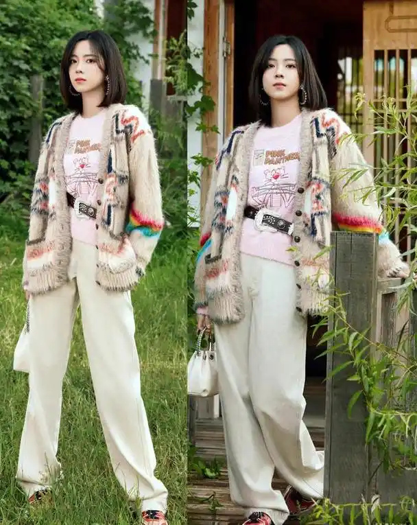 女明星毛衣开衫穿搭合集:孟美岐酷帅,杨幂减龄,娜扎高级