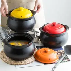 鼓型砂锅系列3.5l煲汤锅炖汤陶瓷炖锅燃气汤锅砂锅煲汤砂锅